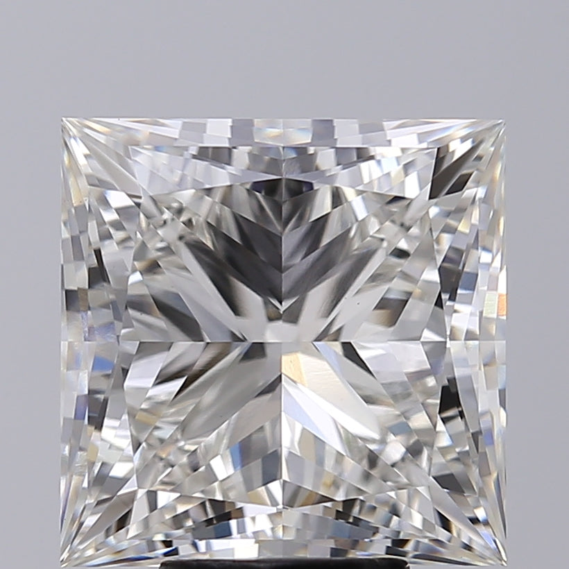 Princess-cut 7.10 ct. CVD diamond from IGI Certified lab, G color, VS1 clarity.