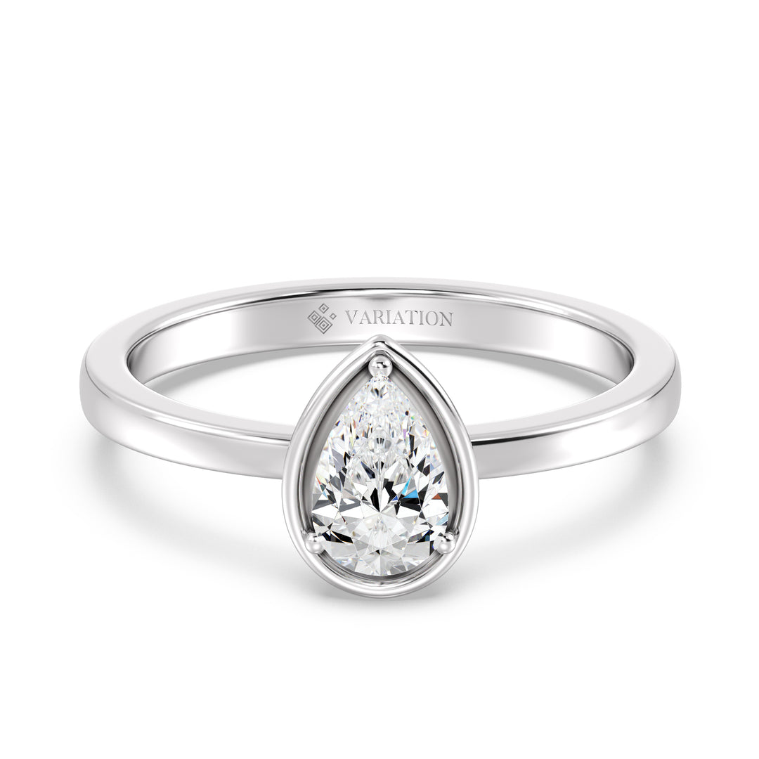 0.50 ct Pear-cut Solitaire Ring