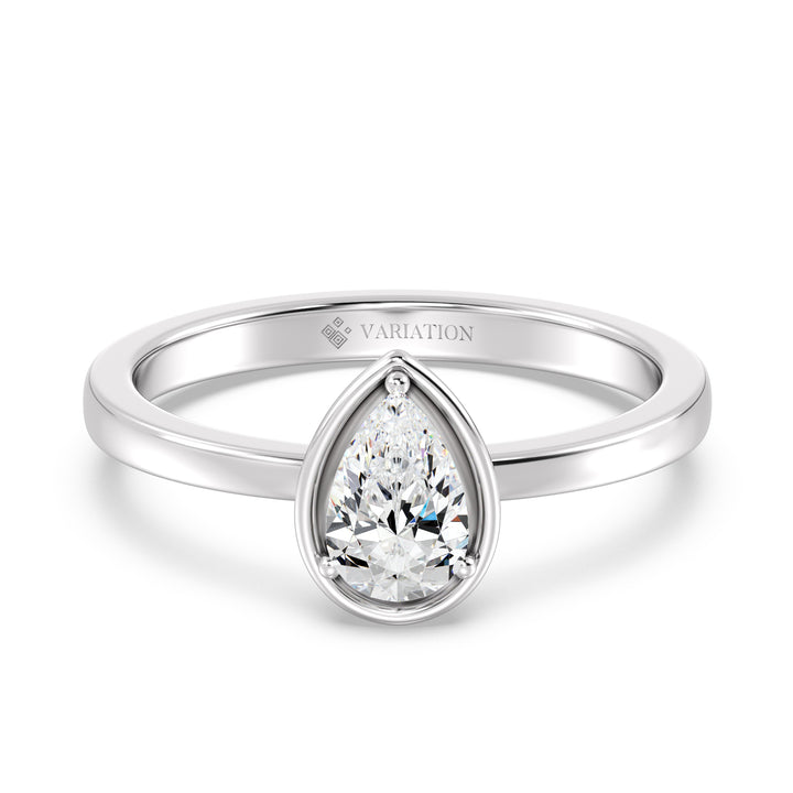 0.50 ct Pear-cut Solitaire Ring