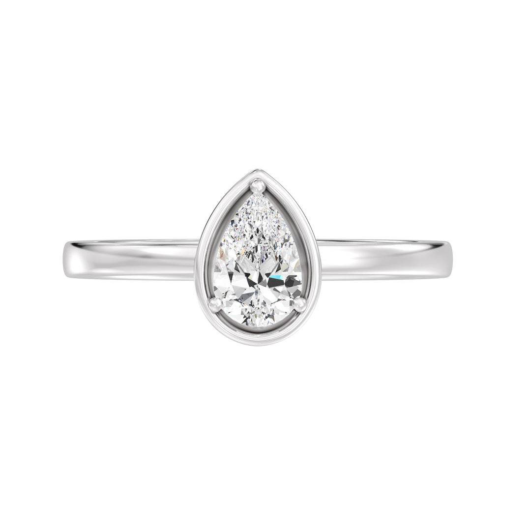 0.50 ct Pear-cut Solitaire Ring