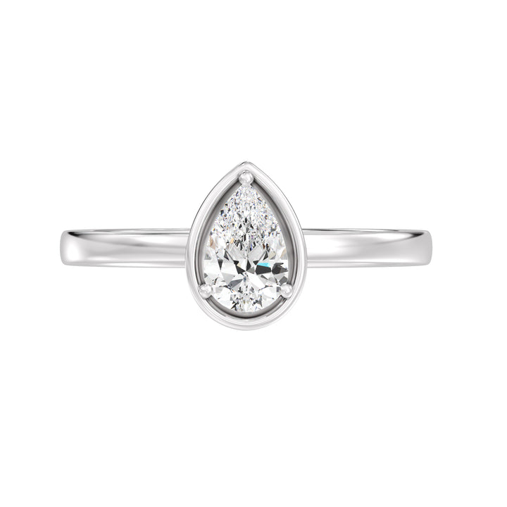 0.50 ct Pear-cut Solitaire Ring