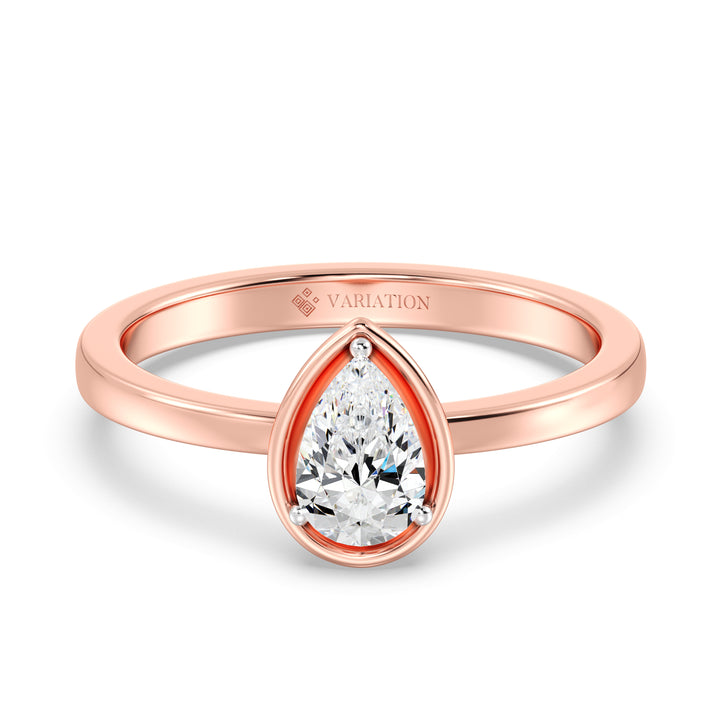 0.50 ct Pear-cut Solitaire Ring
