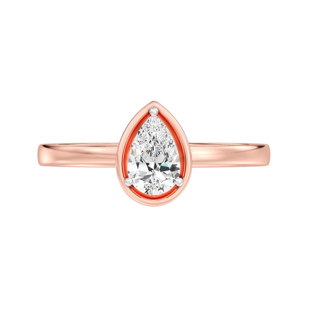 0.50 ct Pear-cut Solitaire Ring