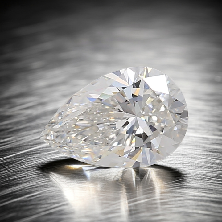 1 carat en forme de poire Diamond cultivé, vs1 / f