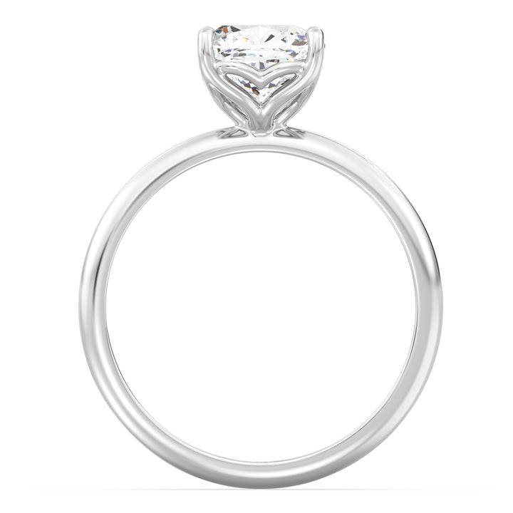 Timeless 4-Claw Cushion-Cut Lab-Grown Diamond Solitaire Engagement Ring in 18K Gold