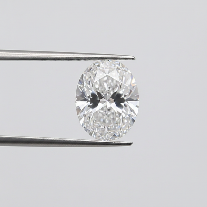 1,00 karaat ovale lab-grown diamant, VS2/D
