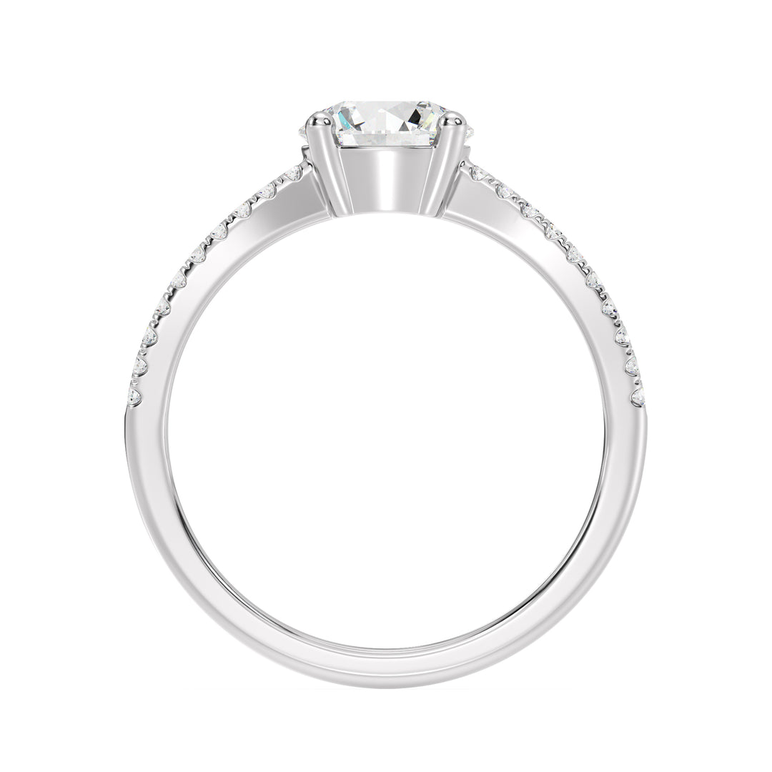 1.00 ct Round Split Shank Engagement Ring