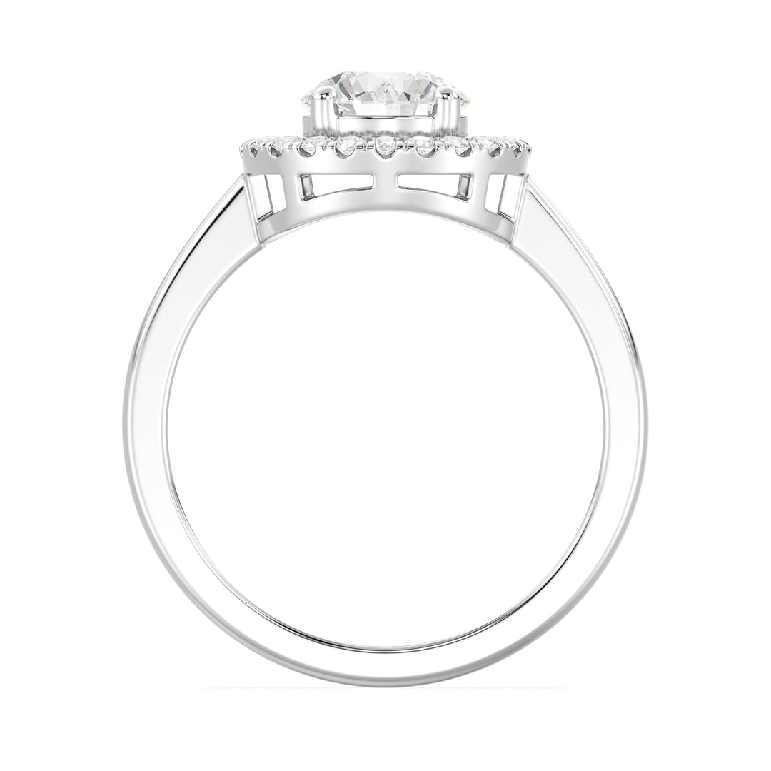 1 ct Round Halo Engagement Ring