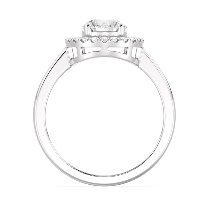 1 ct Round Halo Engagement Ring