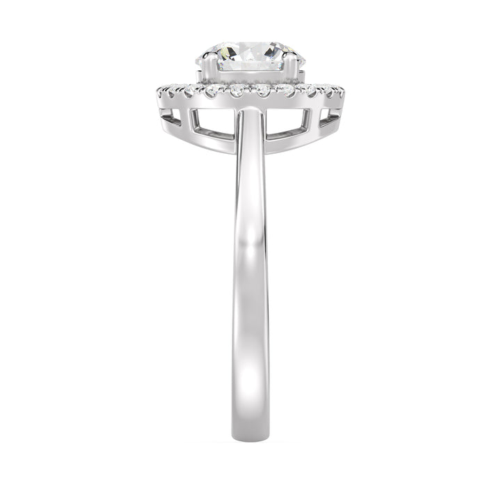 1 ct Round Halo Engagement Ring