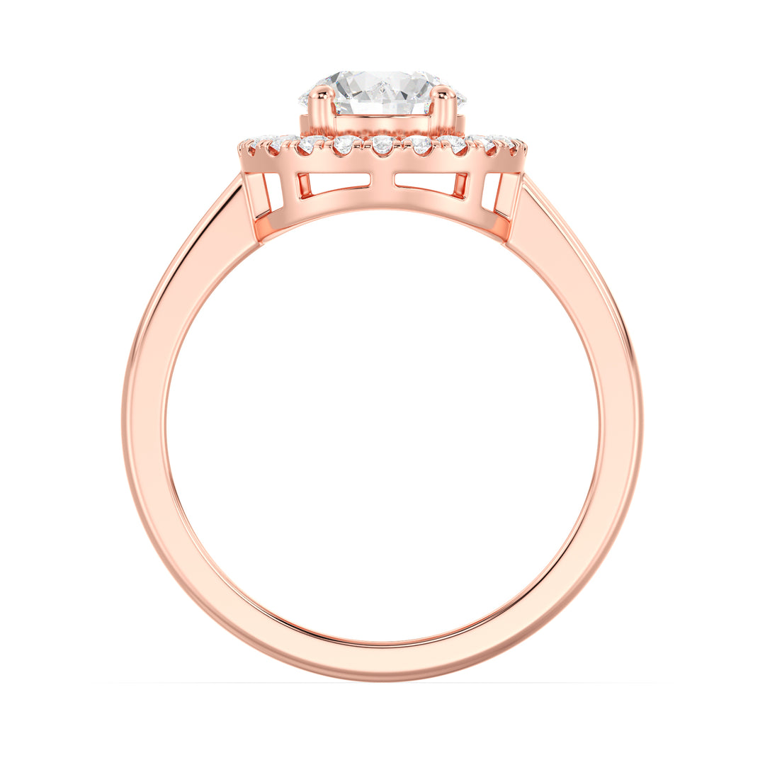 1 ct Round Halo Engagement Ring