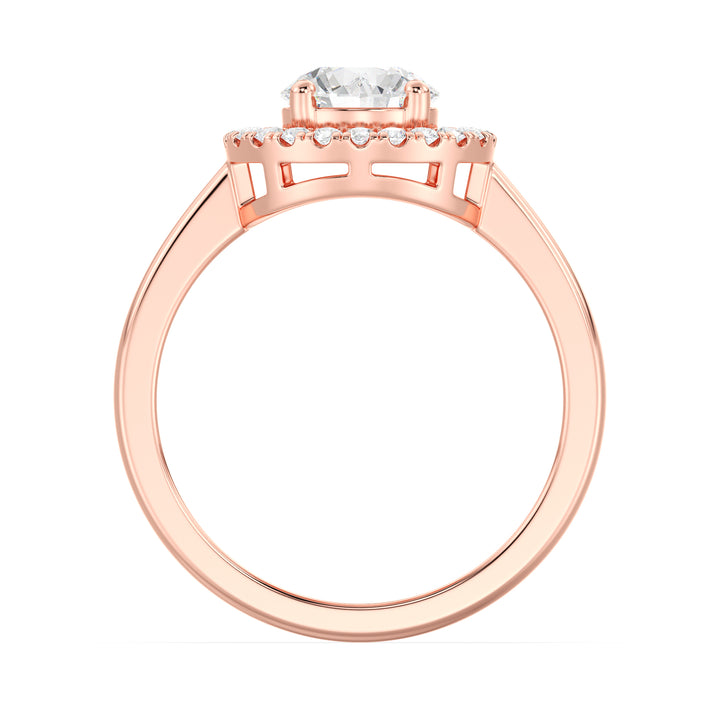 1 ct Round Halo Engagement Ring