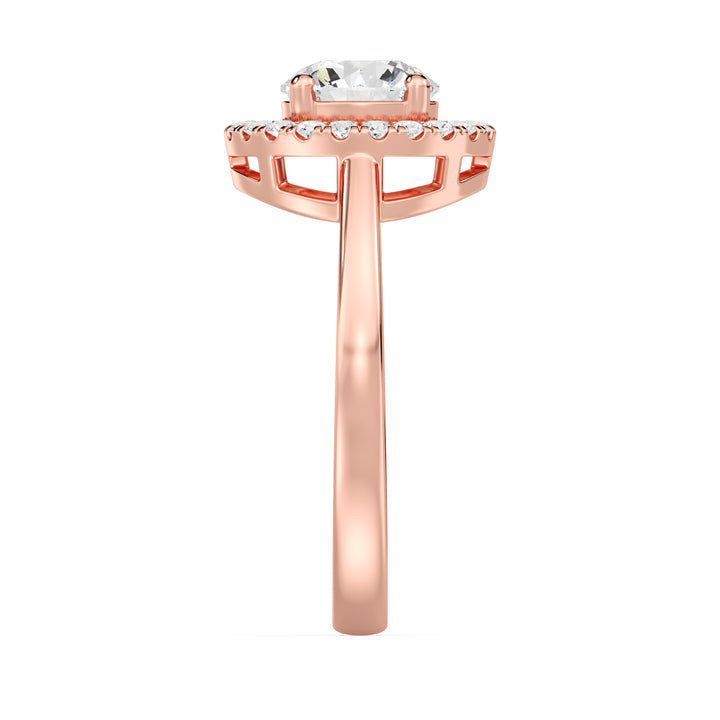 1 ct Round Halo Engagement Ring