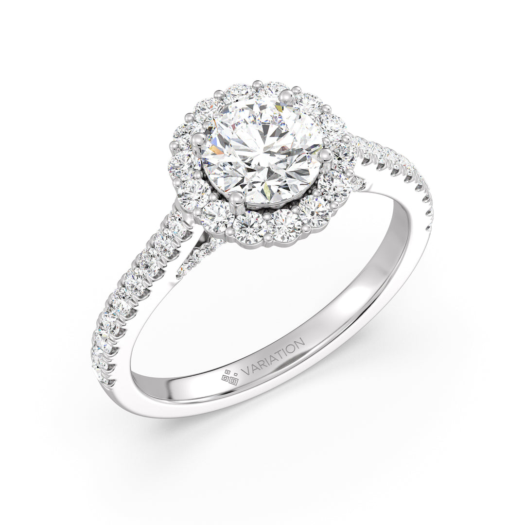 1 Carat Round Halo Ring