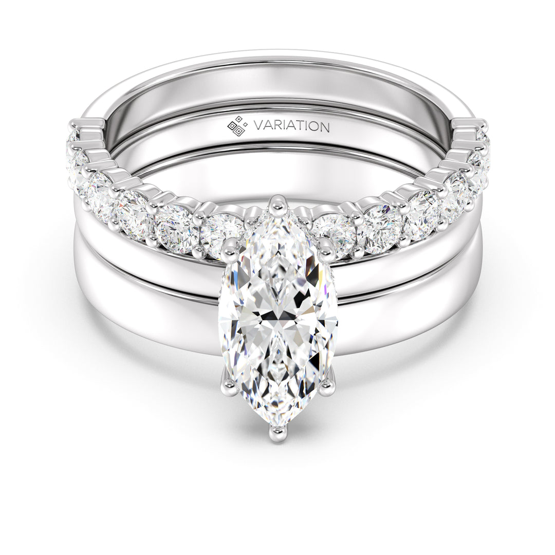 Triple Band Engagement Ring