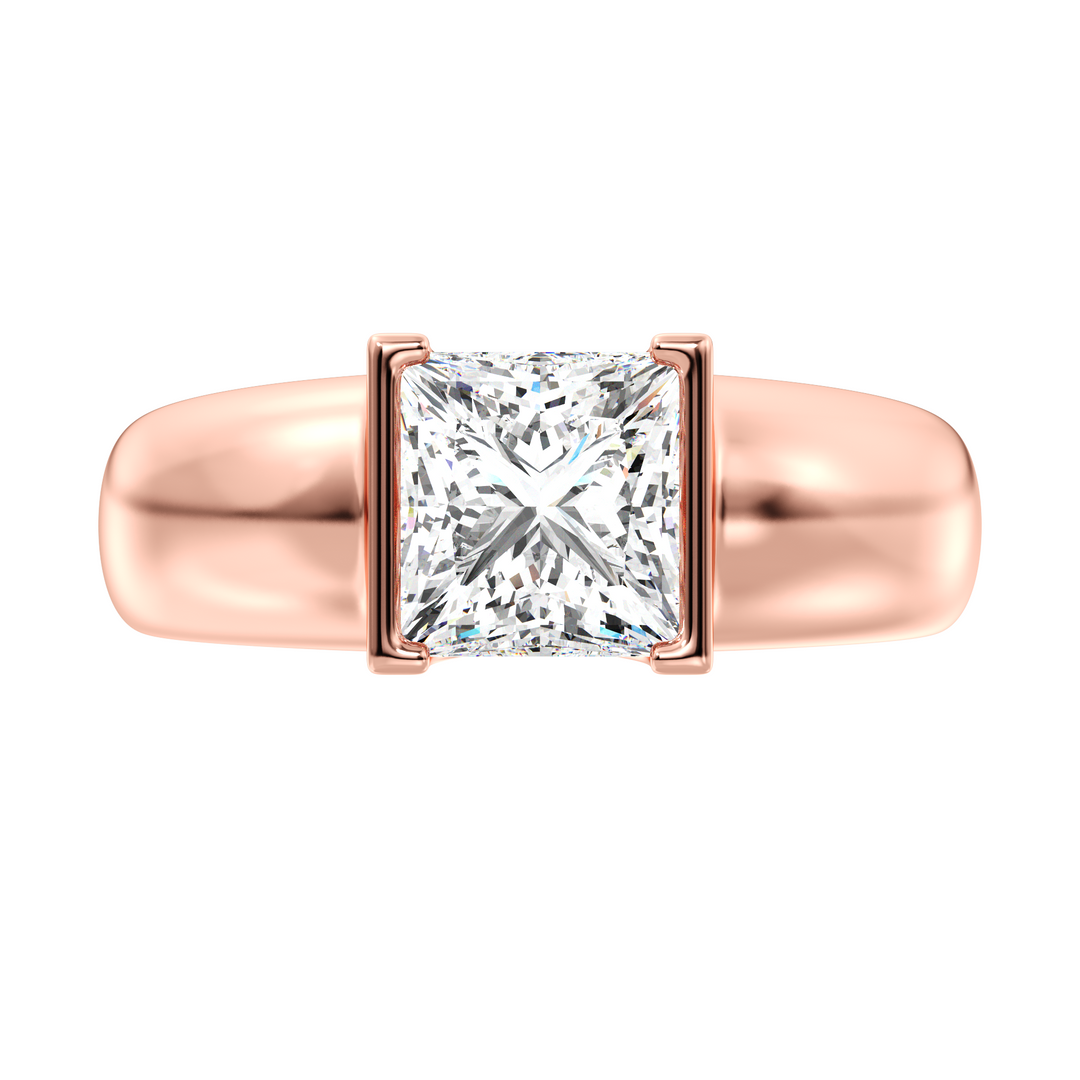 Princess Solitaire Ring