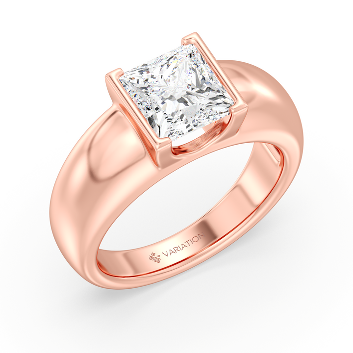 2 Carat Princess Solitaire Ring