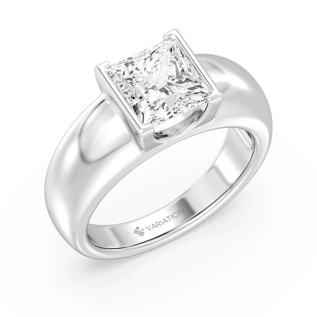 2 Carat Princess Solitaire Ring