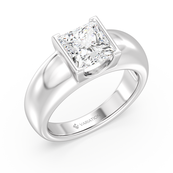 2 Carat Princess Solitaire Ring
