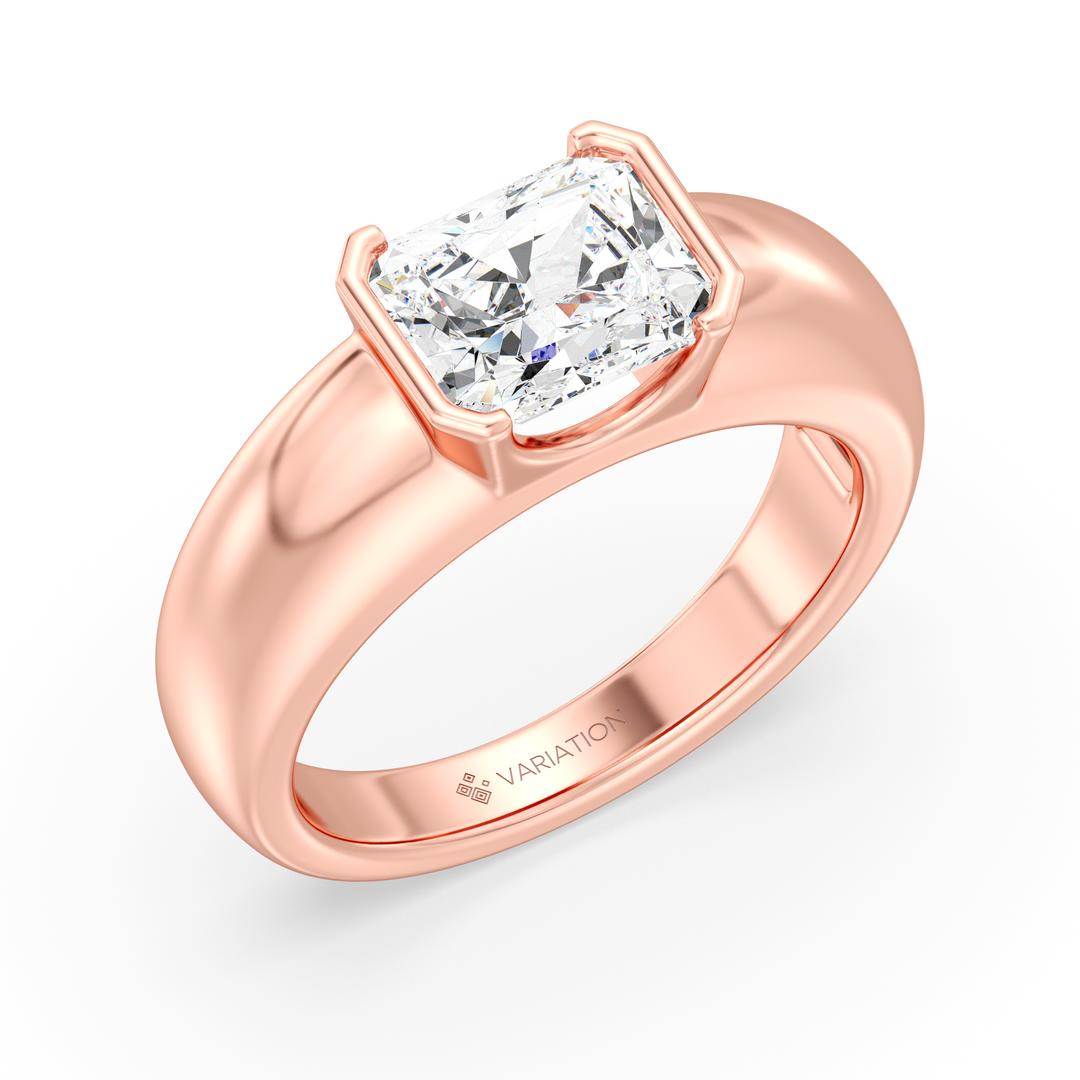 2 Carat Radiant Solitaire Ring