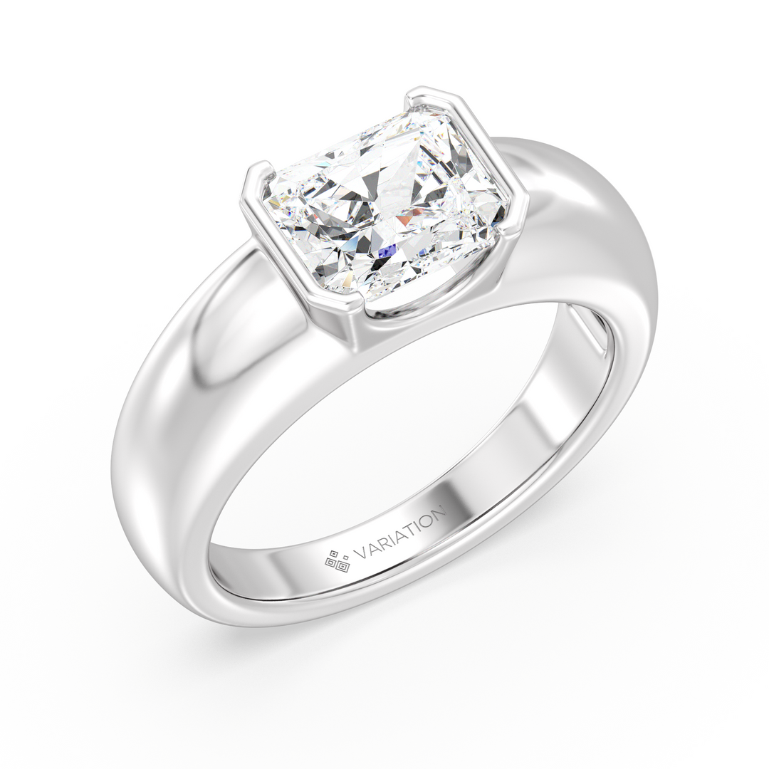 2 Carat Radiant Solitaire Ring