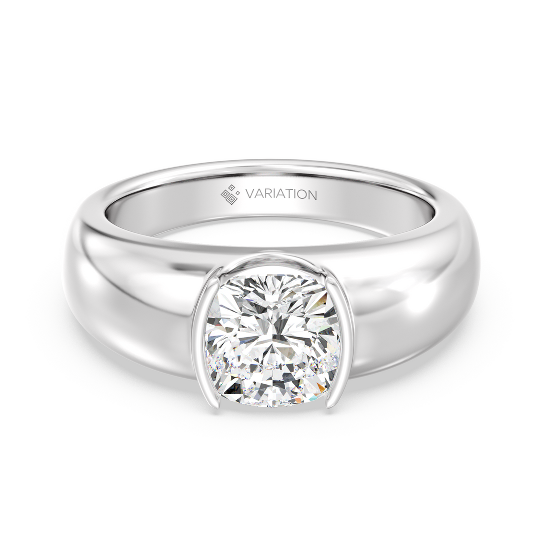 Cushion Solitaire Ring