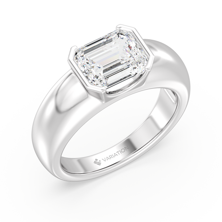 2 Carat Emerald Solitaire Ring