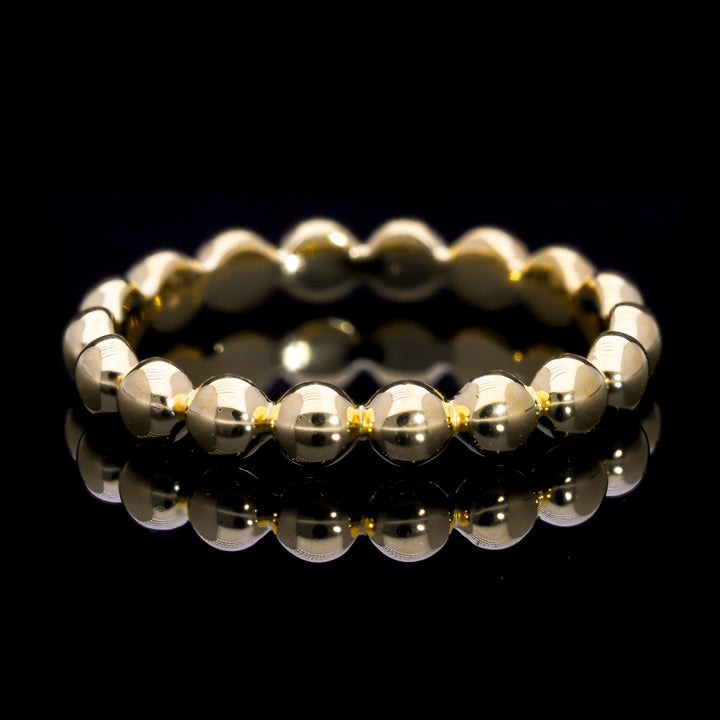 GOLD VERMEIL BEADED STACKABLE RING