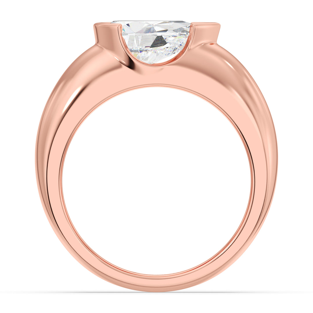 Pear Solitaire Ring