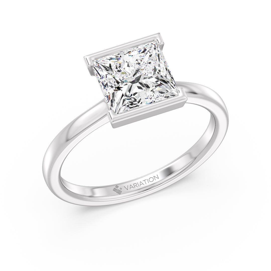 2 Carat Princess Solitaire Ring