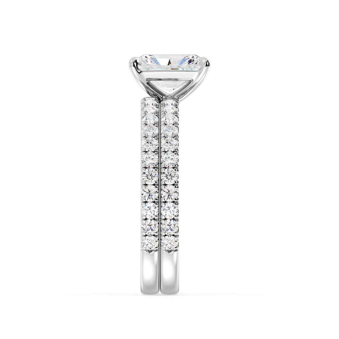 Radiant Engagement Ring with Wedding Band