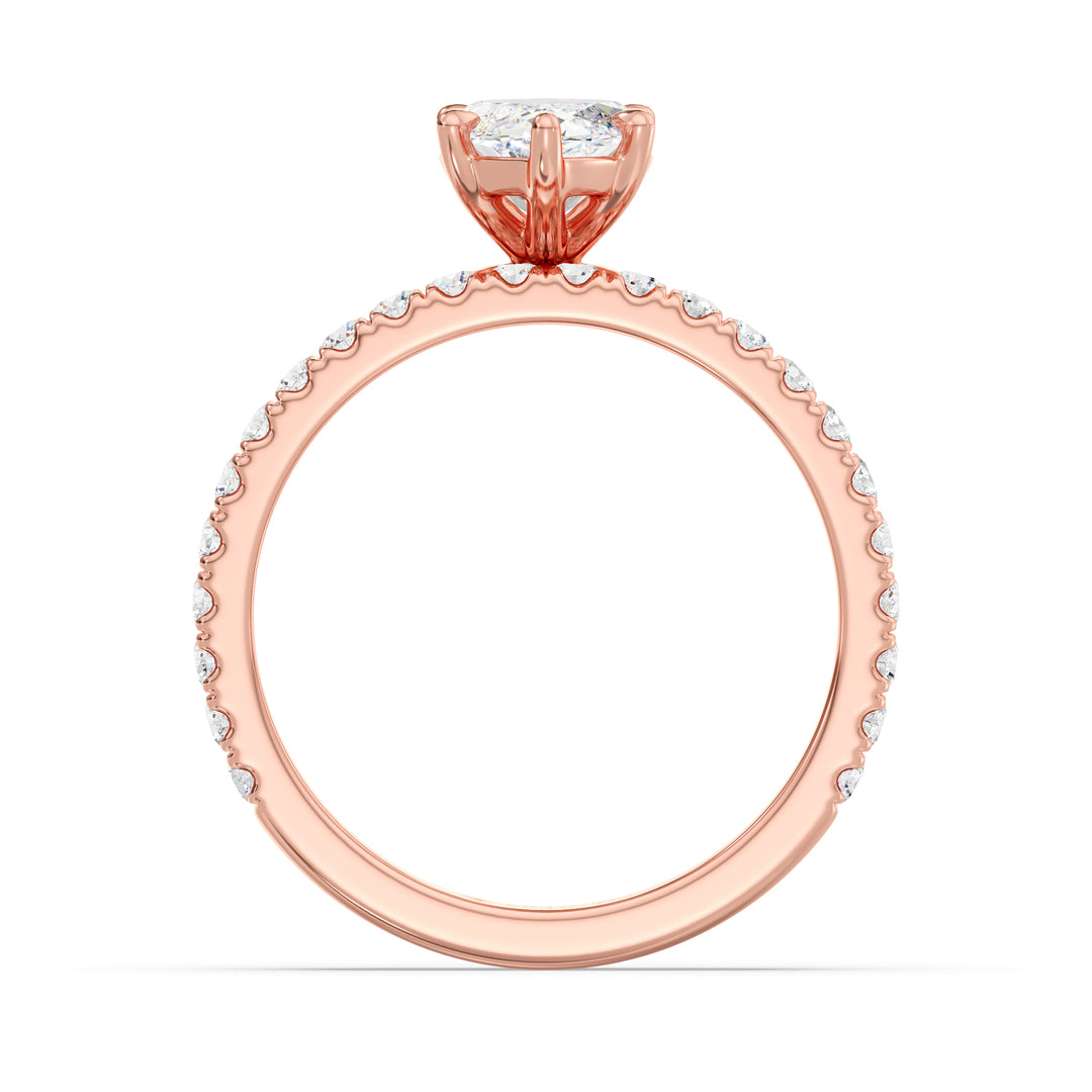 Marquise Engagement Ring with Wedding Band