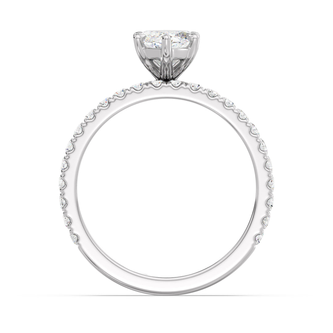 Marquise Engagement Ring with Wedding Band