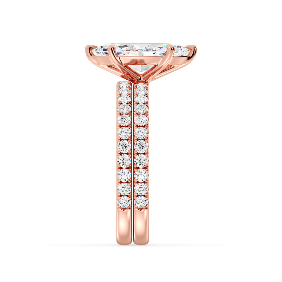 Marquise Engagement Ring with Wedding Band