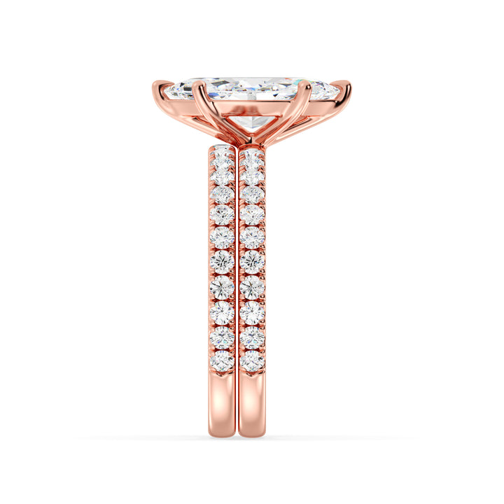 Marquise Engagement Ring with Wedding Band