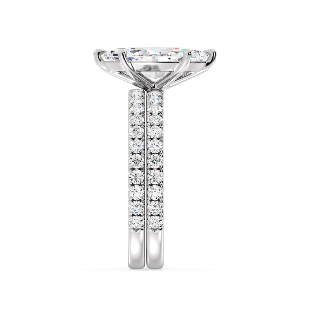 Marquise Engagement Ring with Wedding Band
