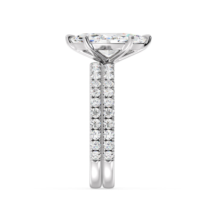 Marquise Engagement Ring with Wedding Band