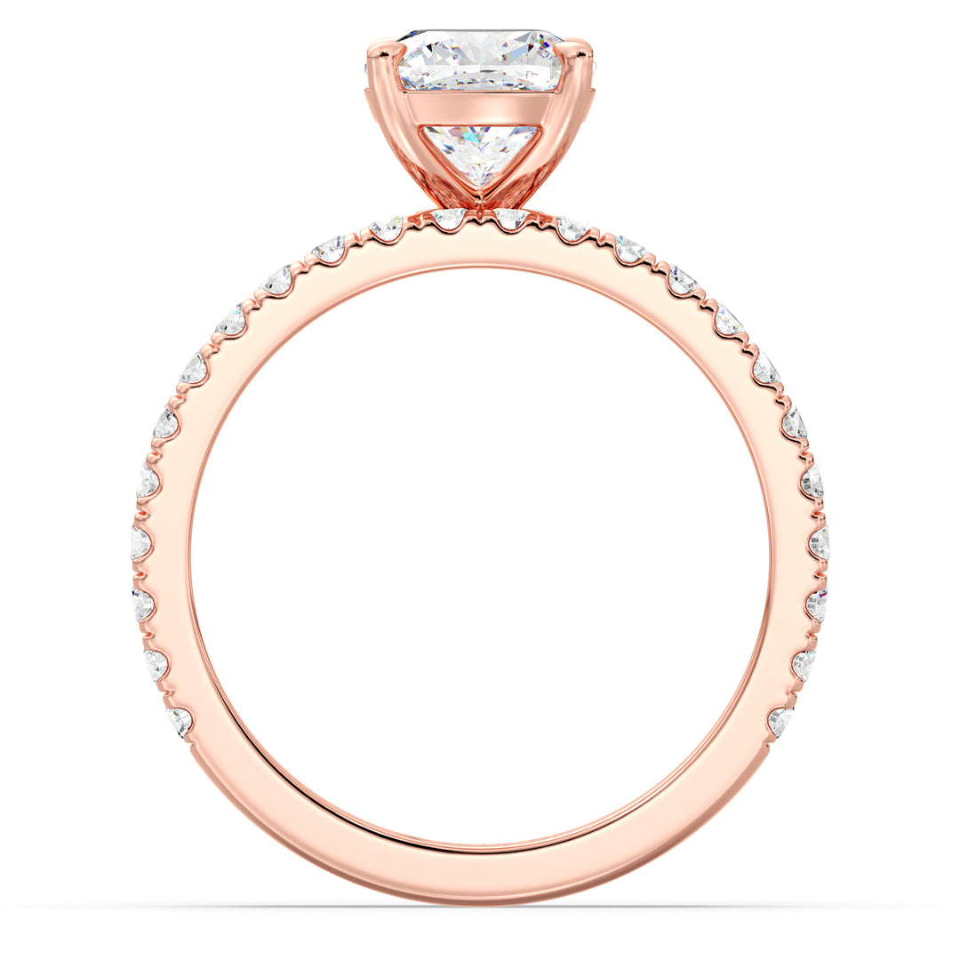 Cushion Cut Engagement Ring with Wedding Band