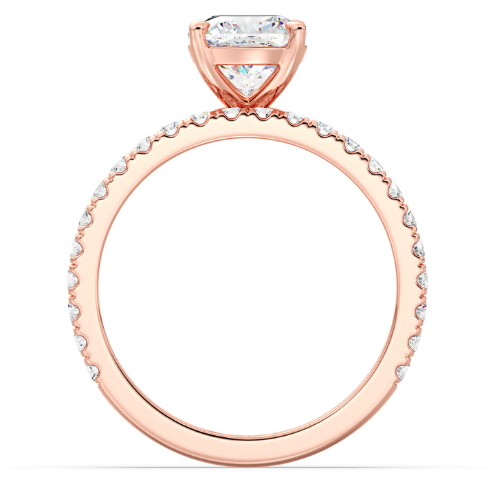 Cushion Cut Engagement Ring with Wedding Band
