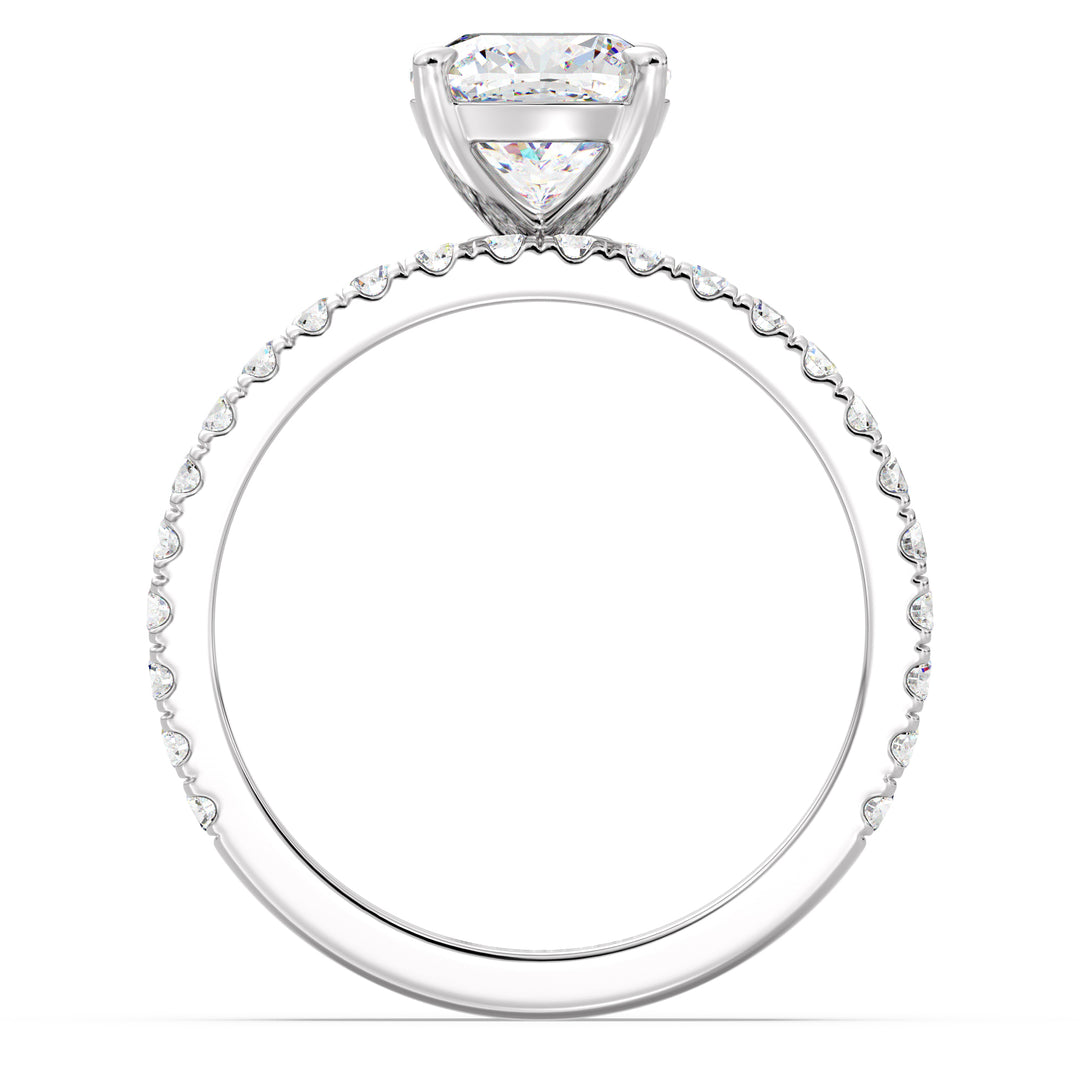 Cushion Cut Engagement Ring with Wedding Band