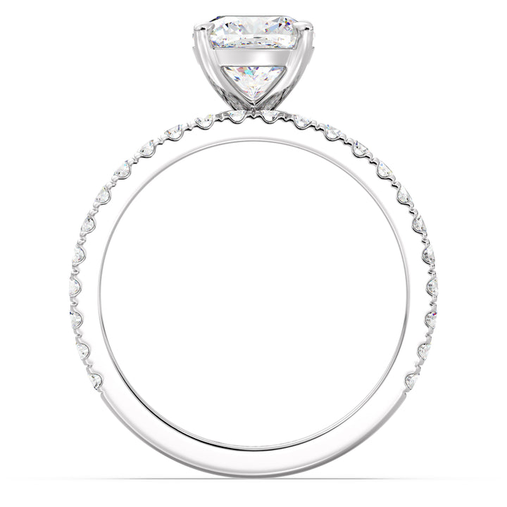 Cushion Cut Engagement Ring with Wedding Band