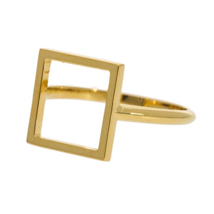 Gold Vermeil Square Signet Ring