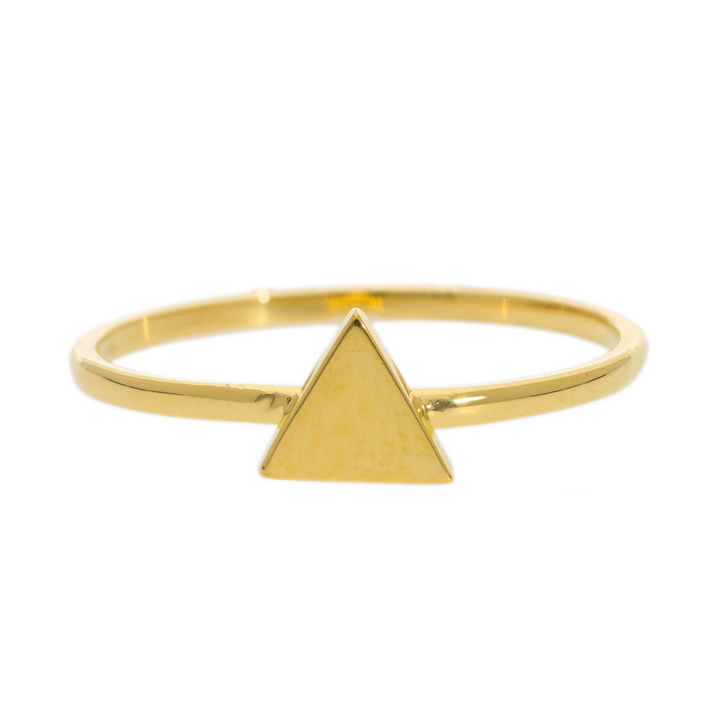 Elegant Gold Vermeil Triangle Stackable Ring