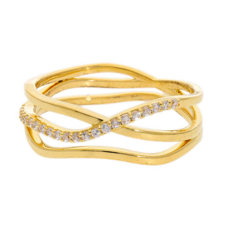 Gold Vermeil Criss Cross Ring