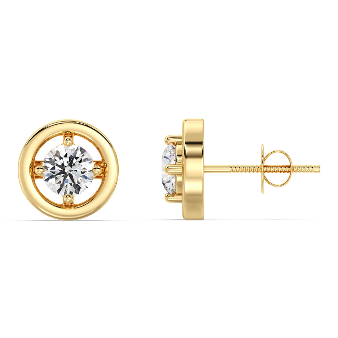 Orecchini per borchie Diamond Classic Gold Gold Gold Gold per donne