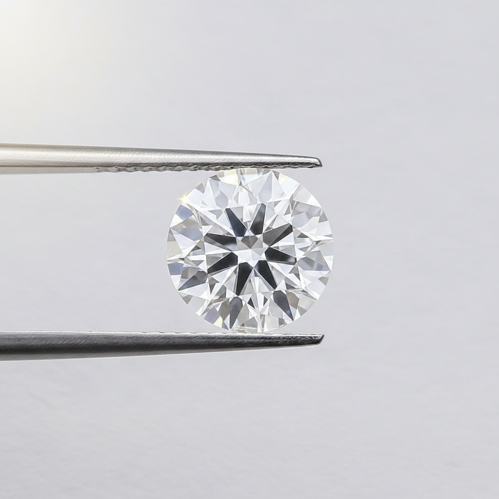 IGI Certified 2.01 Ct D Color VVS1 Round CVD Diamond with 8.12mm Diameter