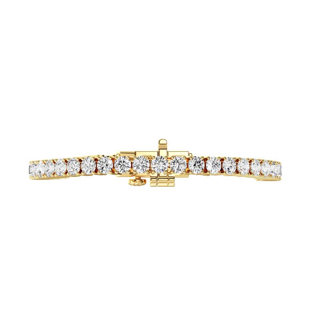 Classic Round Brilliant Diamond Tennis Bracelet with 41 Diamonds in Yellow Gold 