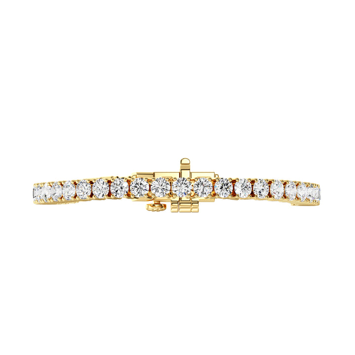 Classic Round Brilliant Diamond Tennis Bracelet with 41 Diamonds in Yellow Gold 
