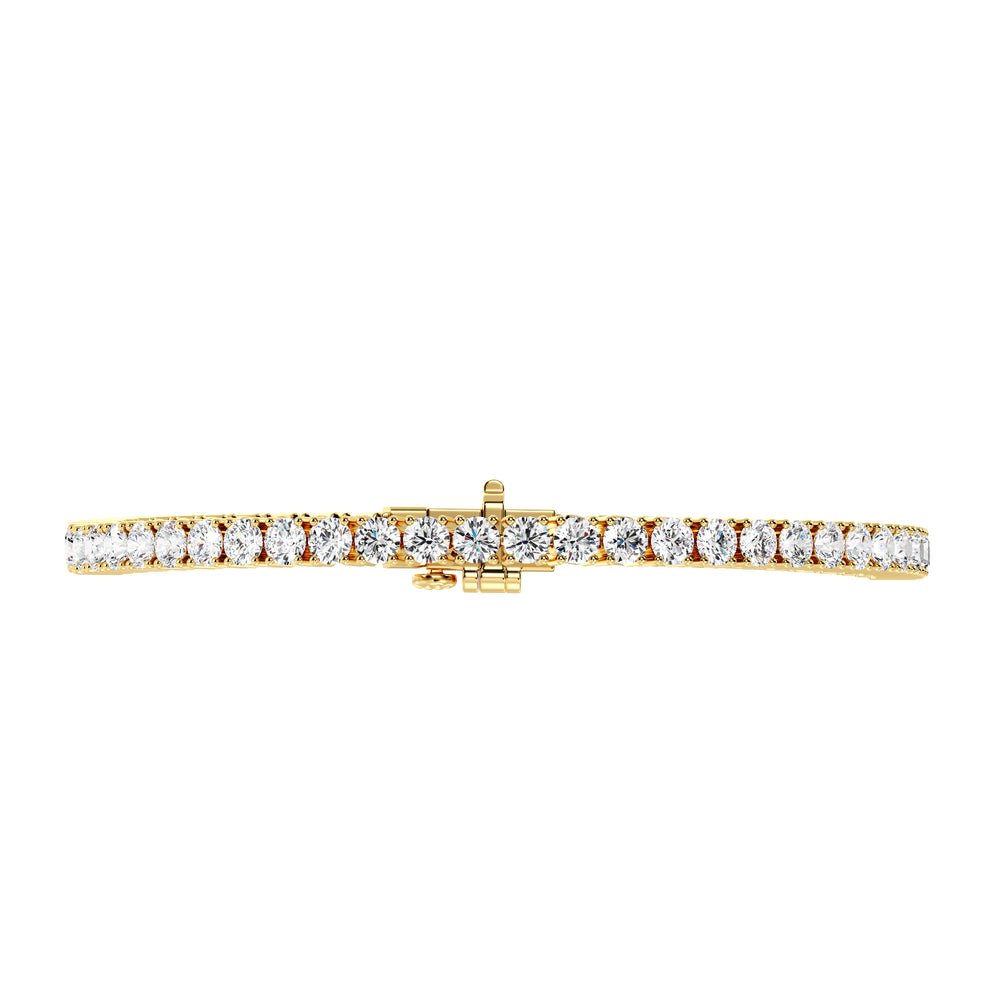 Classic Round Diamond Tennis Bracelet with 53 Diamonds in Yellow Gold