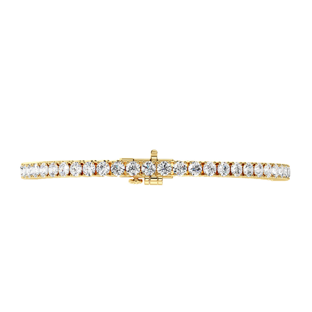 Classic Round Diamond Tennis Bracelet with 53 Diamonds in Yellow Gold